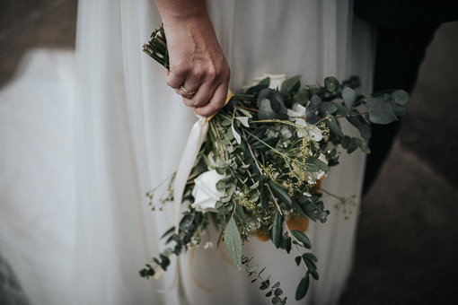 Brautstrauß mit Eukalyptus Blumen Vogt Gießen