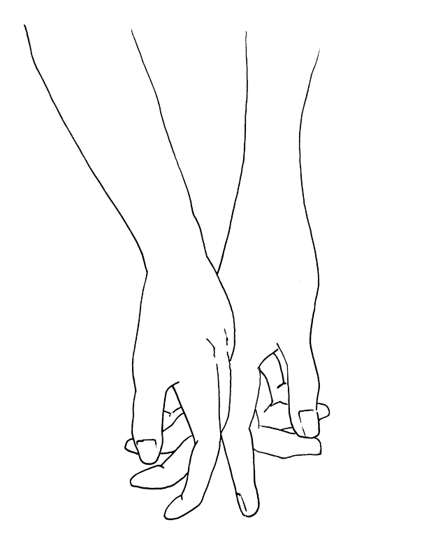 Hochzeitsfotograf-Frankfurt-Grafik Grafik von zwei Händen, die sich berühren.