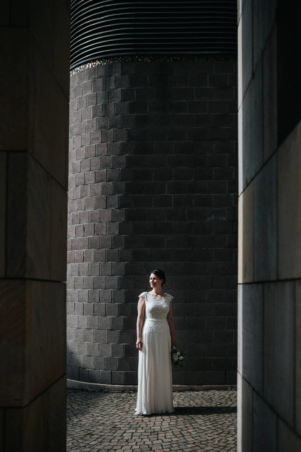 Hochzeit-im-Roemer Portrait der Braut in Frankfurt